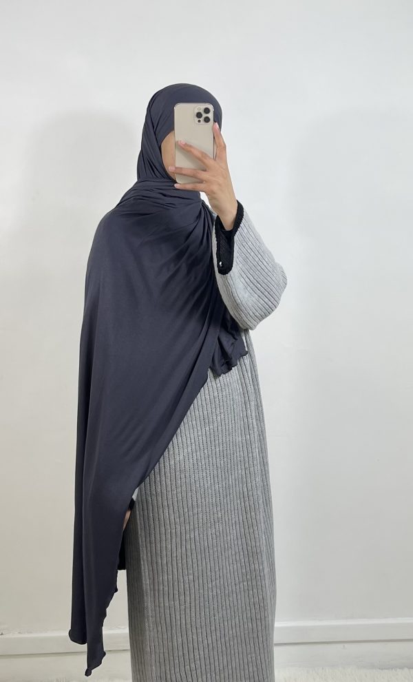 Hijab à enfiler gris